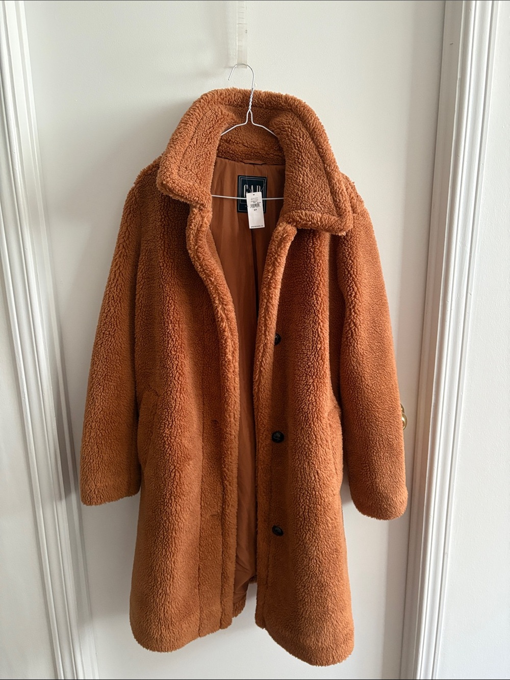 GAP Plush Teddy Jacket in Rust